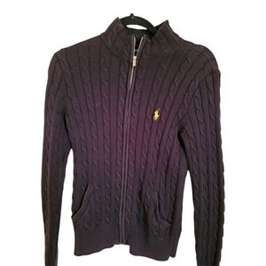 Women's Ralph Lauren Sport zip-up sweater. Medium. Navy.